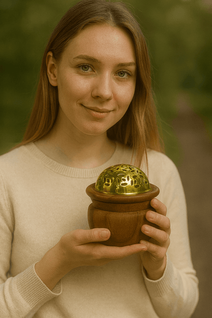 Elegant Wooden & Crystal Bakhoor Holders